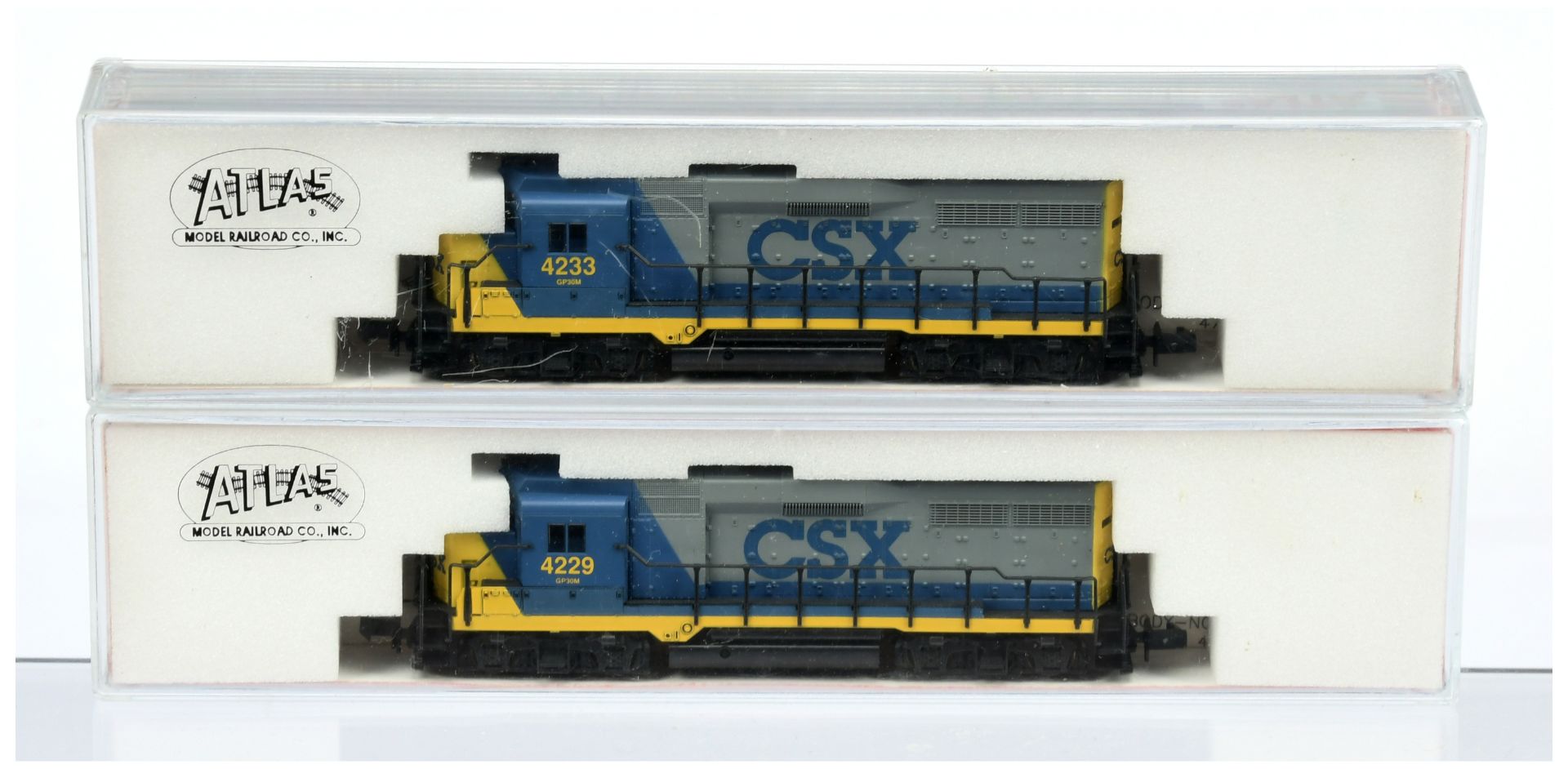 Atlas N Gauge pair of American Outline Diesel Locomotives comprising of 