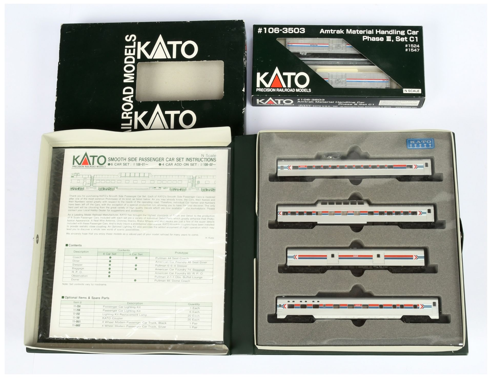 Kato N Gauge pair of Coach sets comprising of 