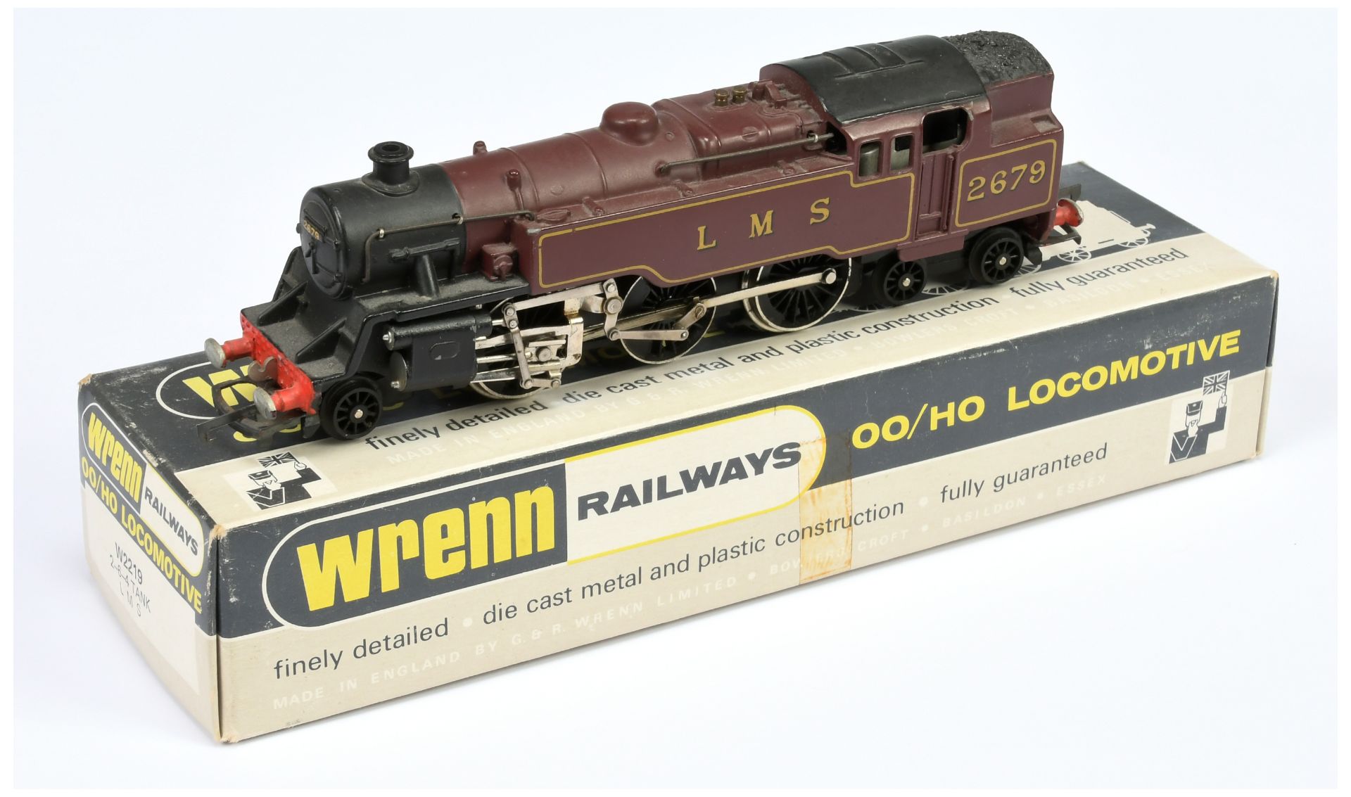 Wrenn W2219 2-6-4 LMS lined maroon Tank Loco No.2679 fitted with plastic bogie and pony truck wheels
