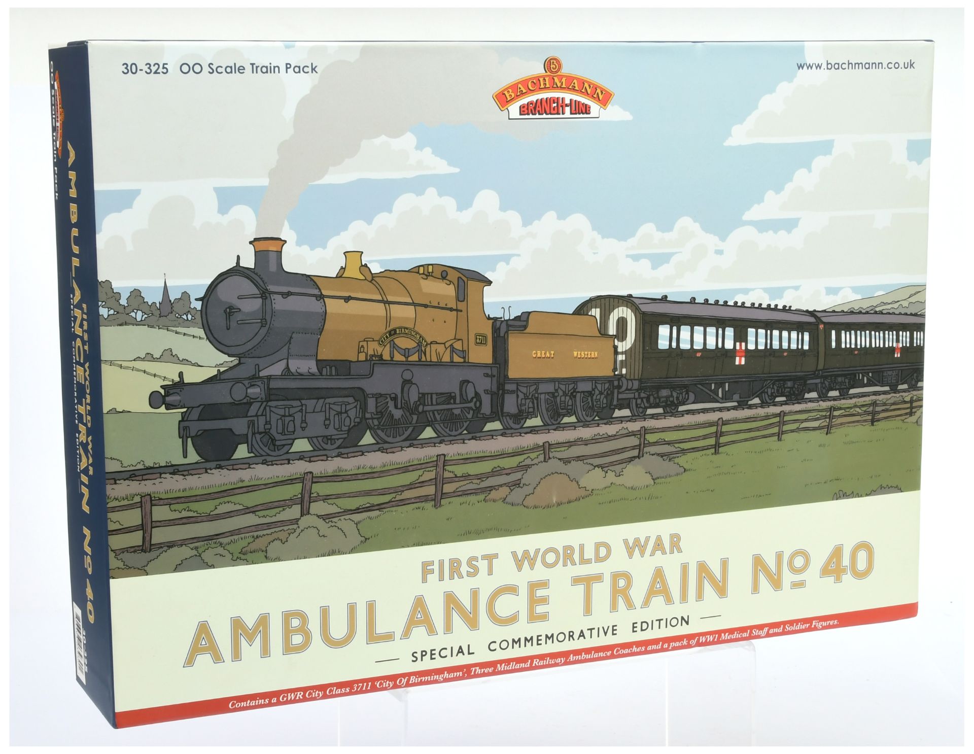 Bachmann OO Gauge 30-325 Limited Edition WW1 Ambulance Train No.40 pack - Image 2 of 2
