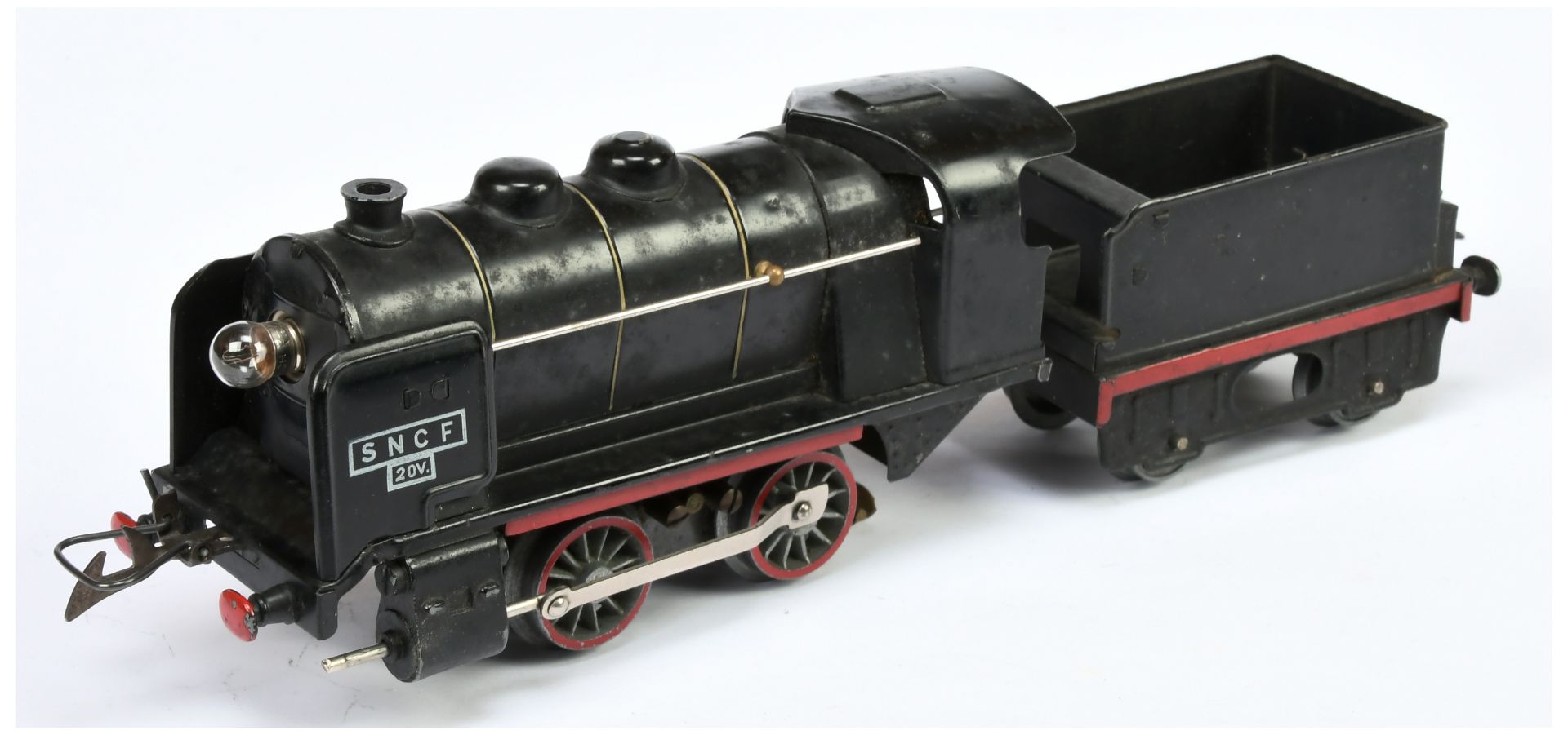 French Hornby O Gauge 0-E 0-4-0 Loco and Tender SNCF Black