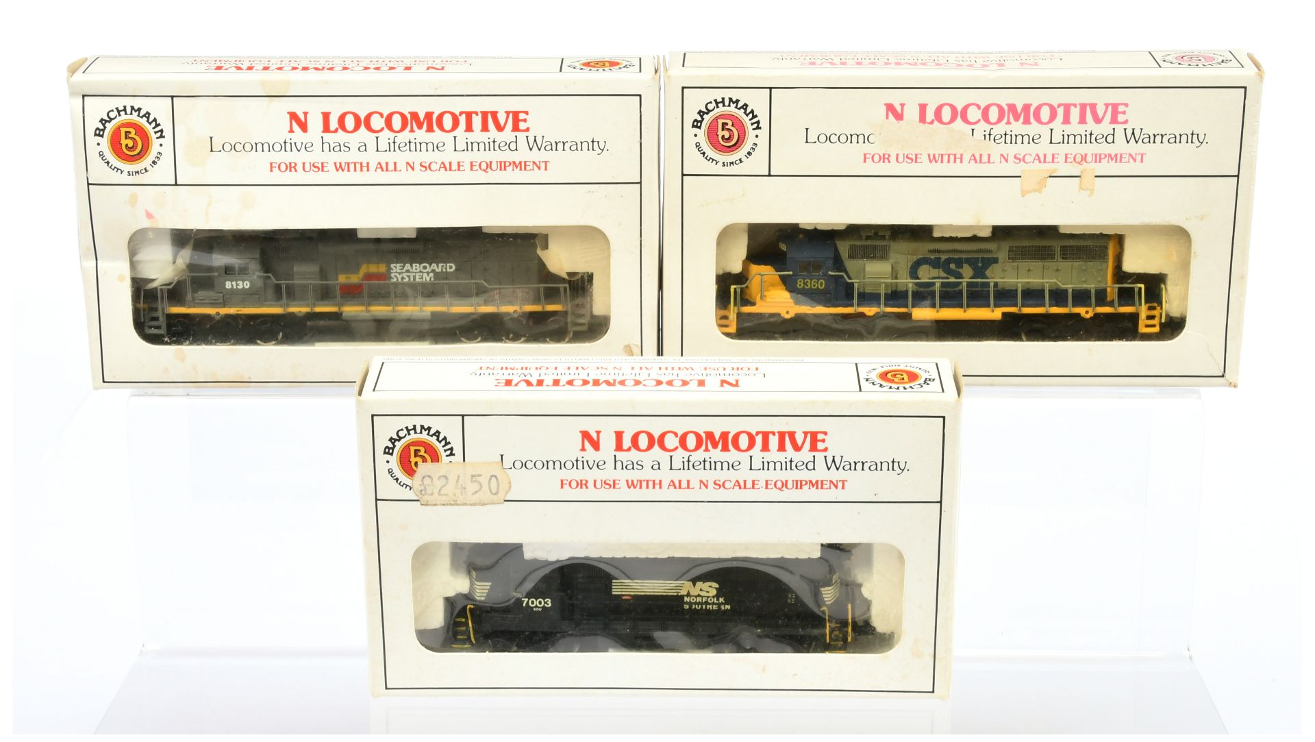 Bachmann N Gauge group of American Outline Diesel Locomotives comprising of