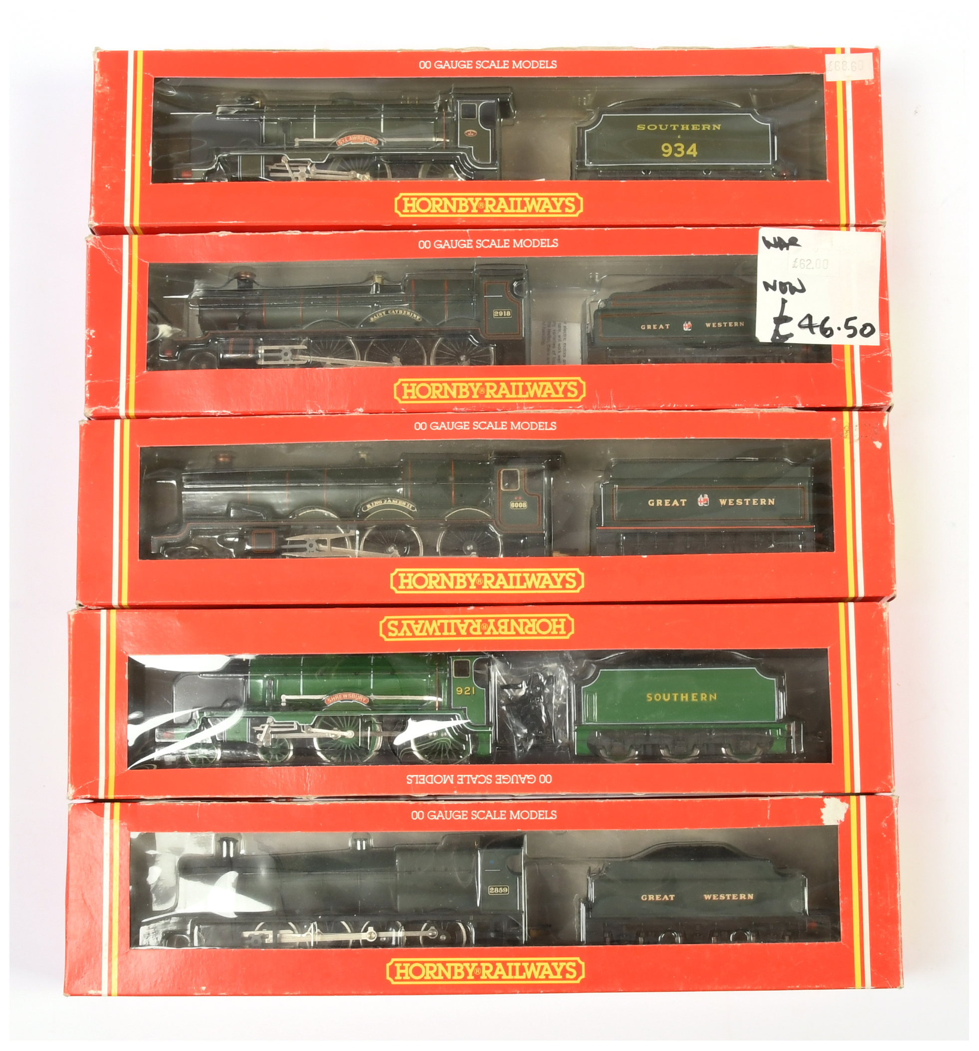 Hornby (GB) a group of Steam Locomotives to include 