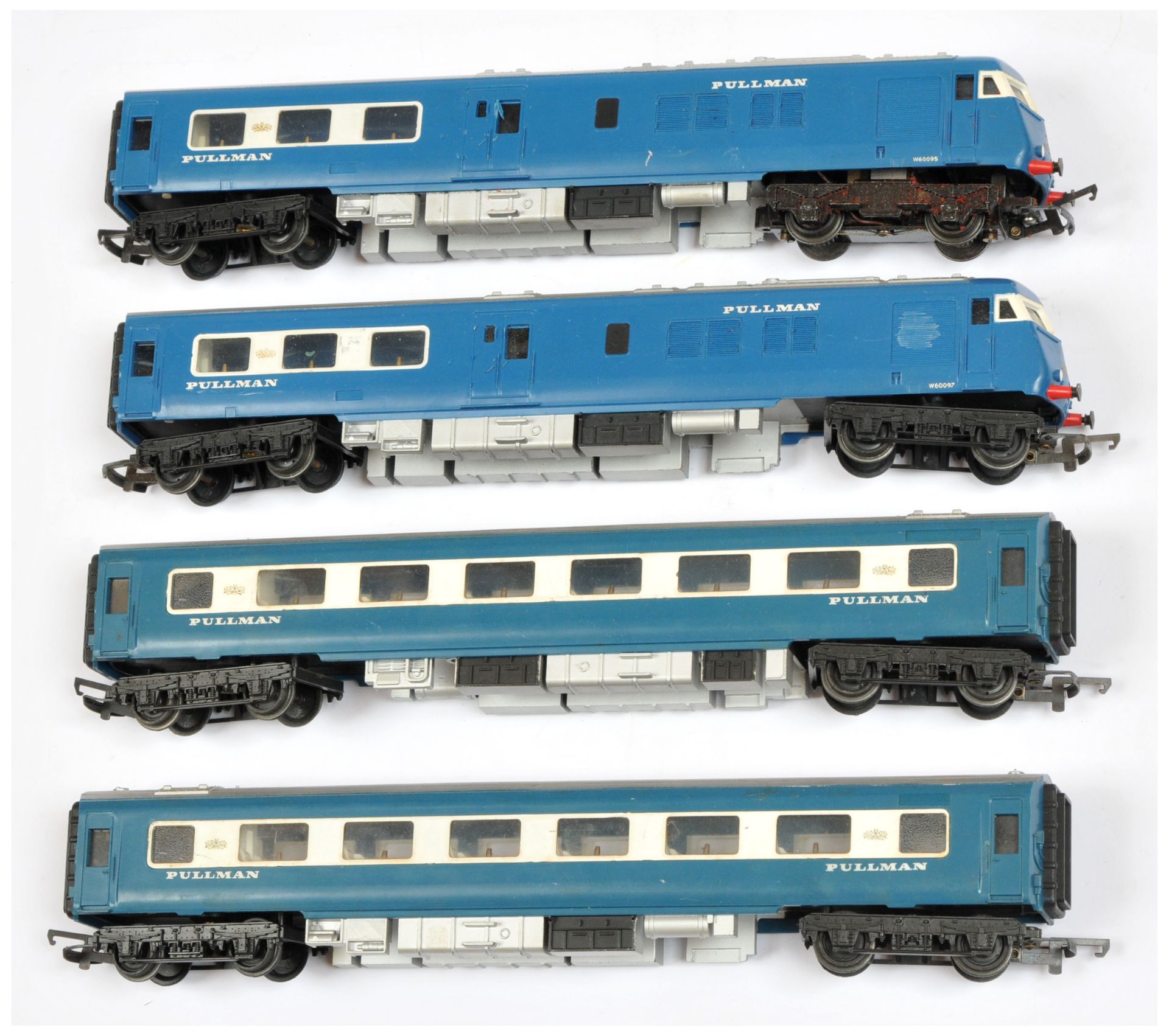 Triang an unboxed 4 Car Blue Pullman Set