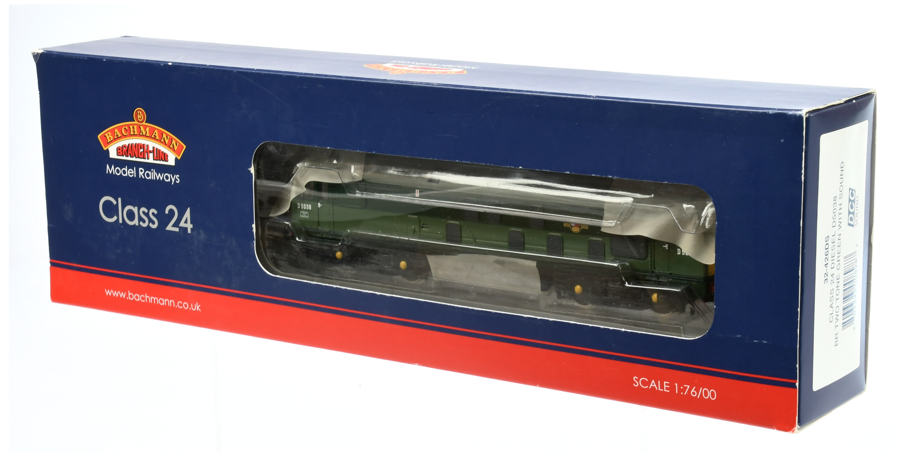 Bachmann 32-426DS Class 24 Diesel Locomotive BR two-tone green No.D5038 with DCC sound fitted