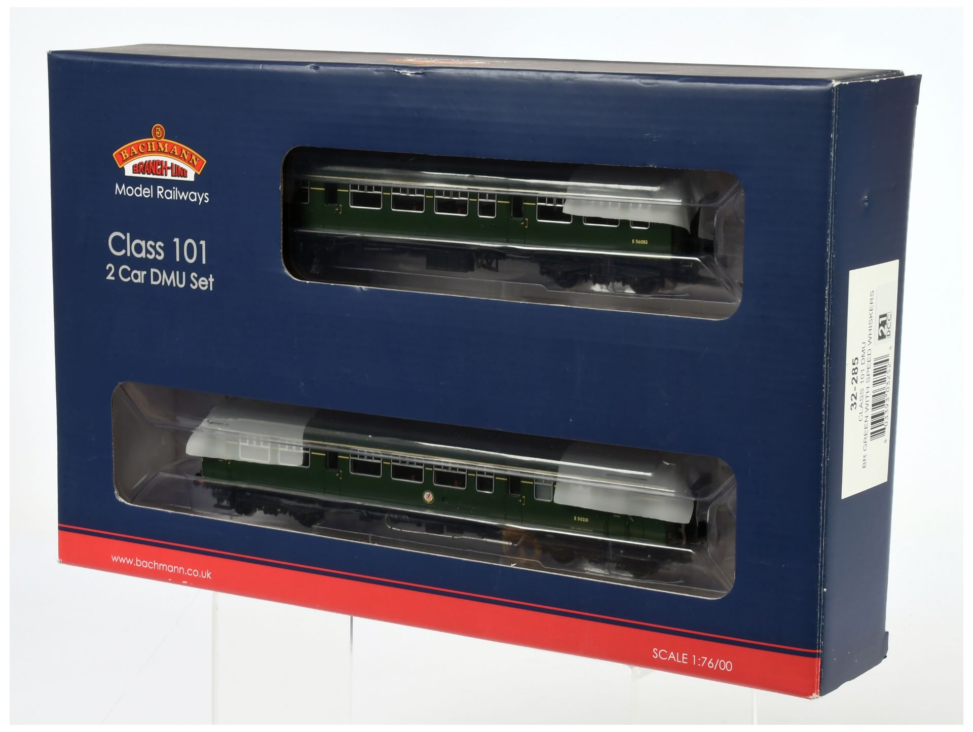 Bachmann OO Gauge Ref 32-285 Class 101 DMU 2-Car in BR green with speed whiskers