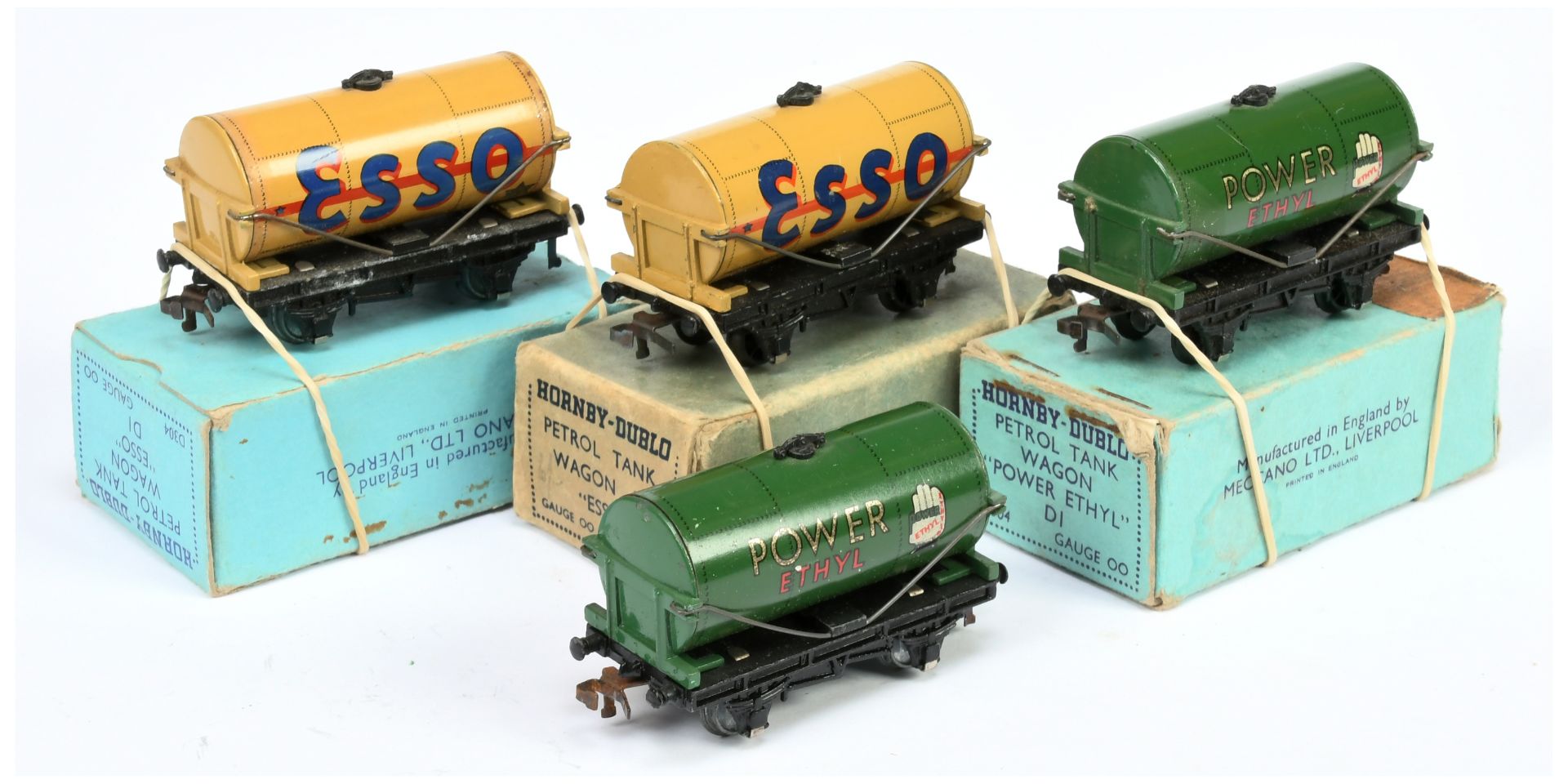 Hornby Dublo a mainly boxed group of Tank Wagons comprising of 