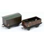 Hornby Dublo a pair of unboxed Pre-War SR Wagons comprising of 