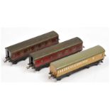 Hornby Series Pre War O Gauge Group of 3x unboxed caches. 