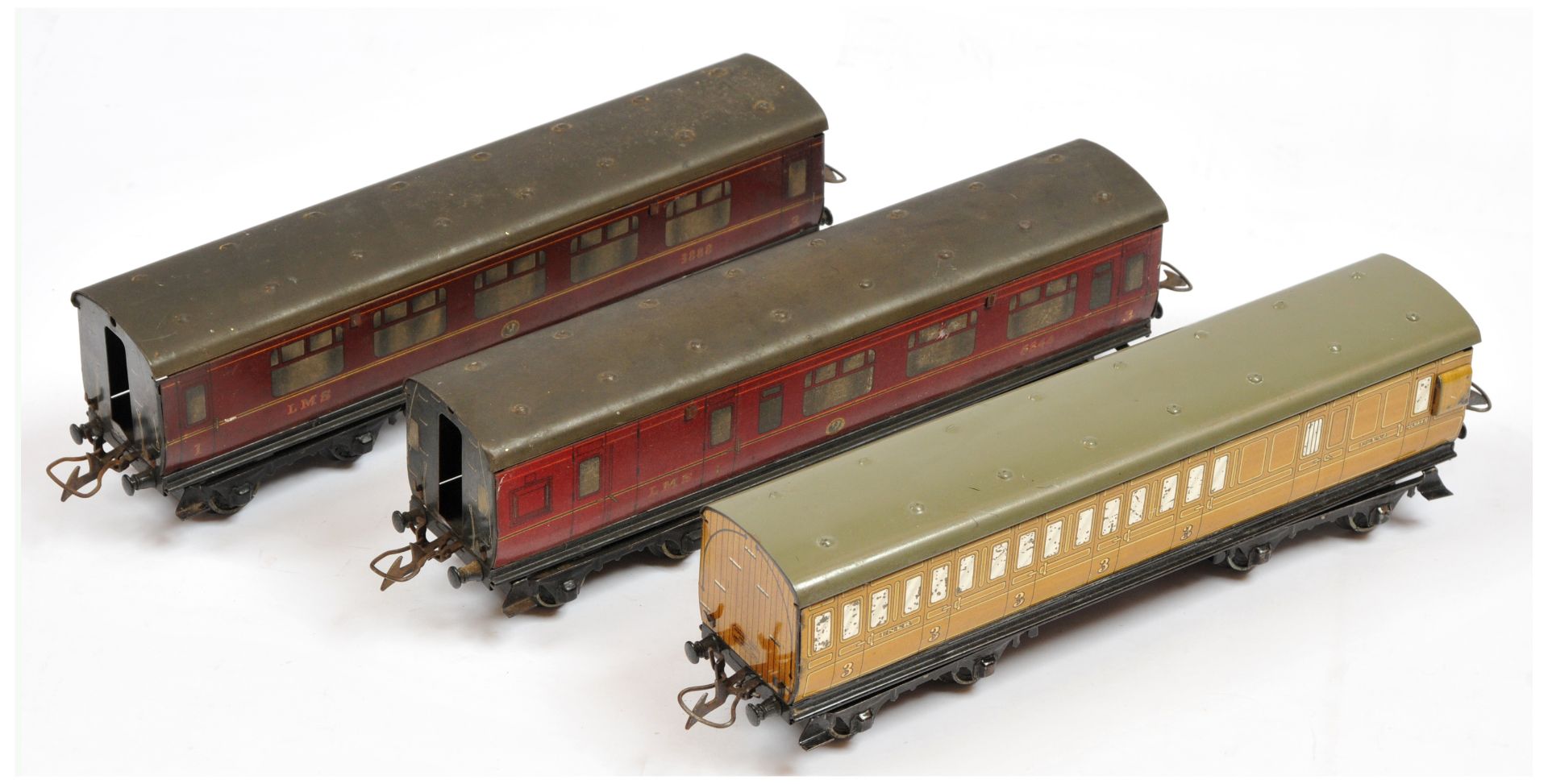 Hornby Series Pre War O Gauge Group of 3x unboxed caches. 