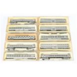 Con-Cor N Gauge a group of "Amtrak" Coaches to include
