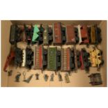 Hornby O gauge an unboxed group of rolling stock and accessories to include