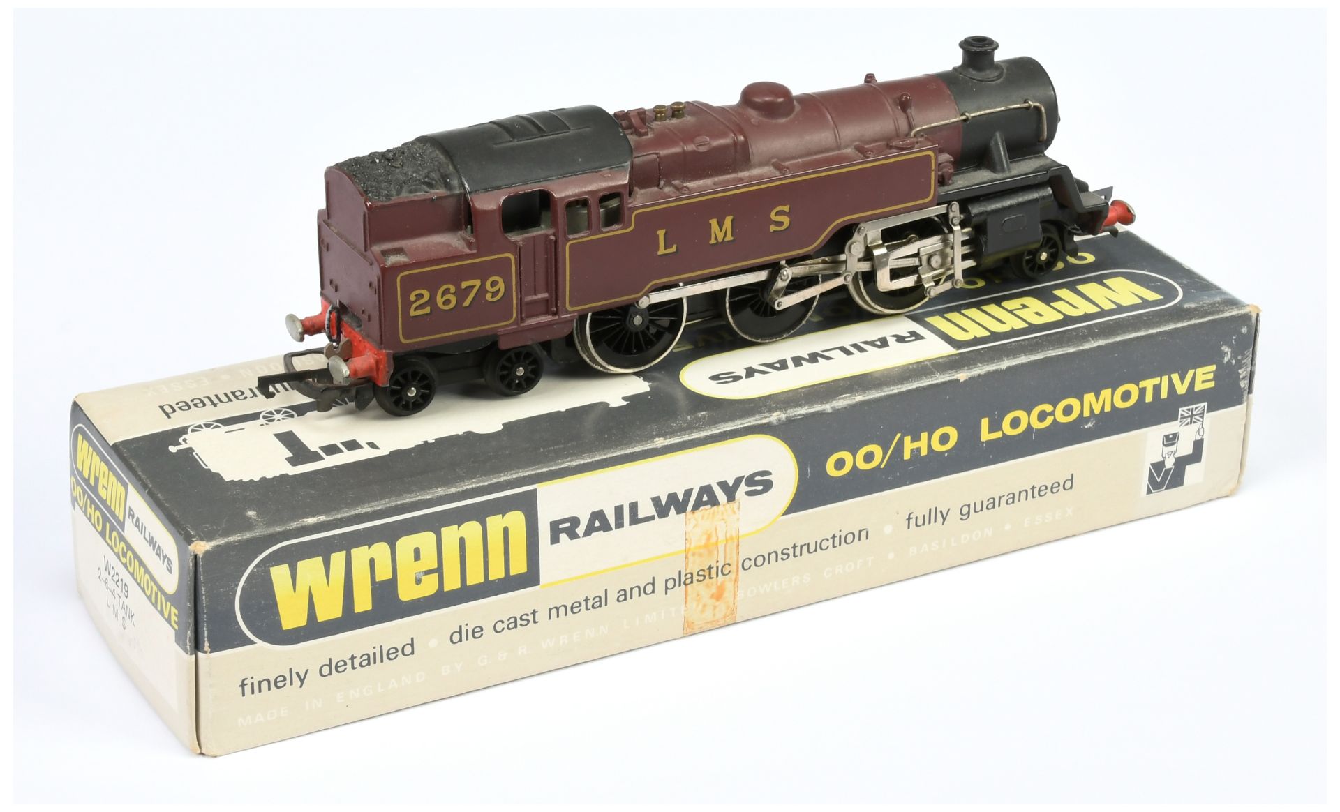 Wrenn W2219 2-6-4 LMS lined maroon Tank Loco No.2679 fitted with plastic bogie and pony truck wheels - Image 2 of 2