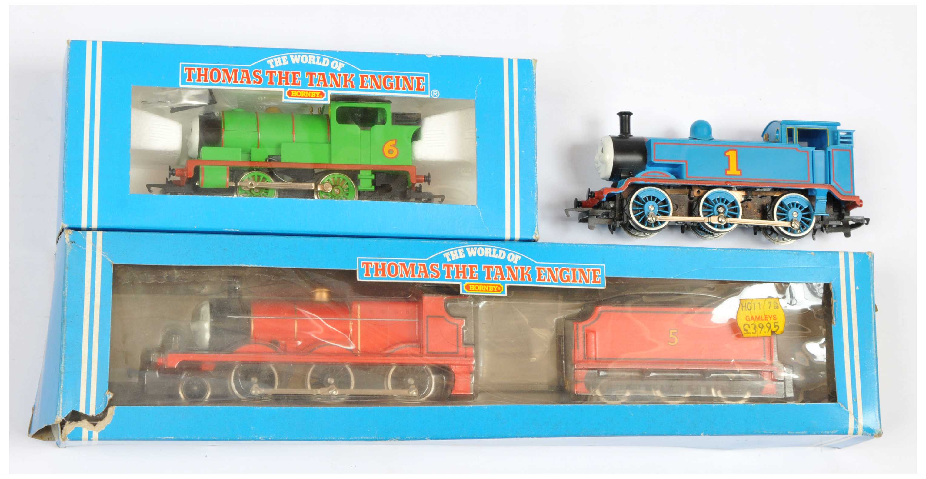Hornby (GB) a boxed and unboxed group of Thomas The Tank Engine Steam Locomotives to include 