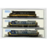 Kato N Gauge a group of American Outline Diesel Locomotives comprising of 