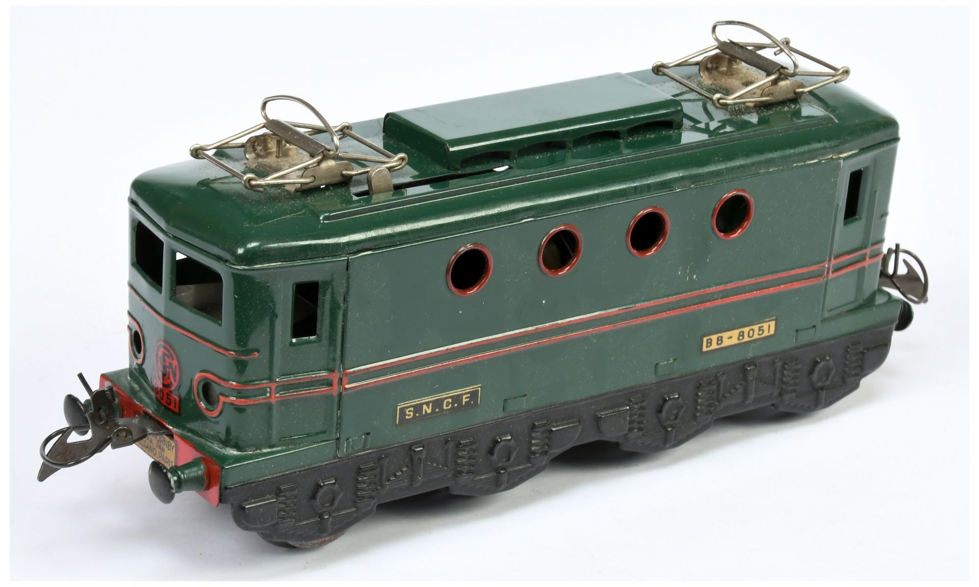 French Hornby O Gauge Overhead Electric Locomotive SNCF Green - Image 2 of 2