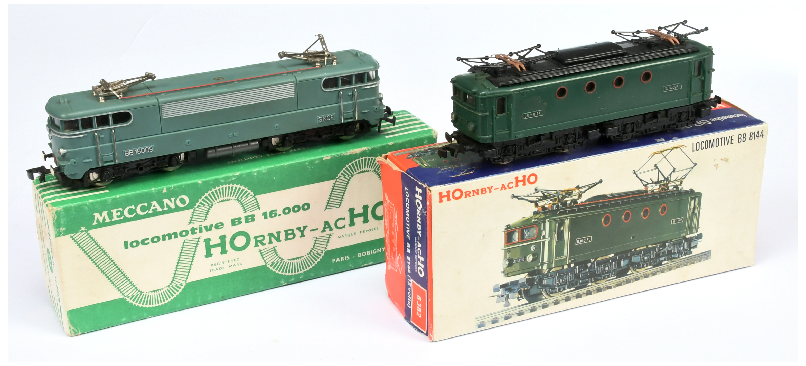 Hornby Acho Ho Pair of boxed SNCF loco's 638 & 6382