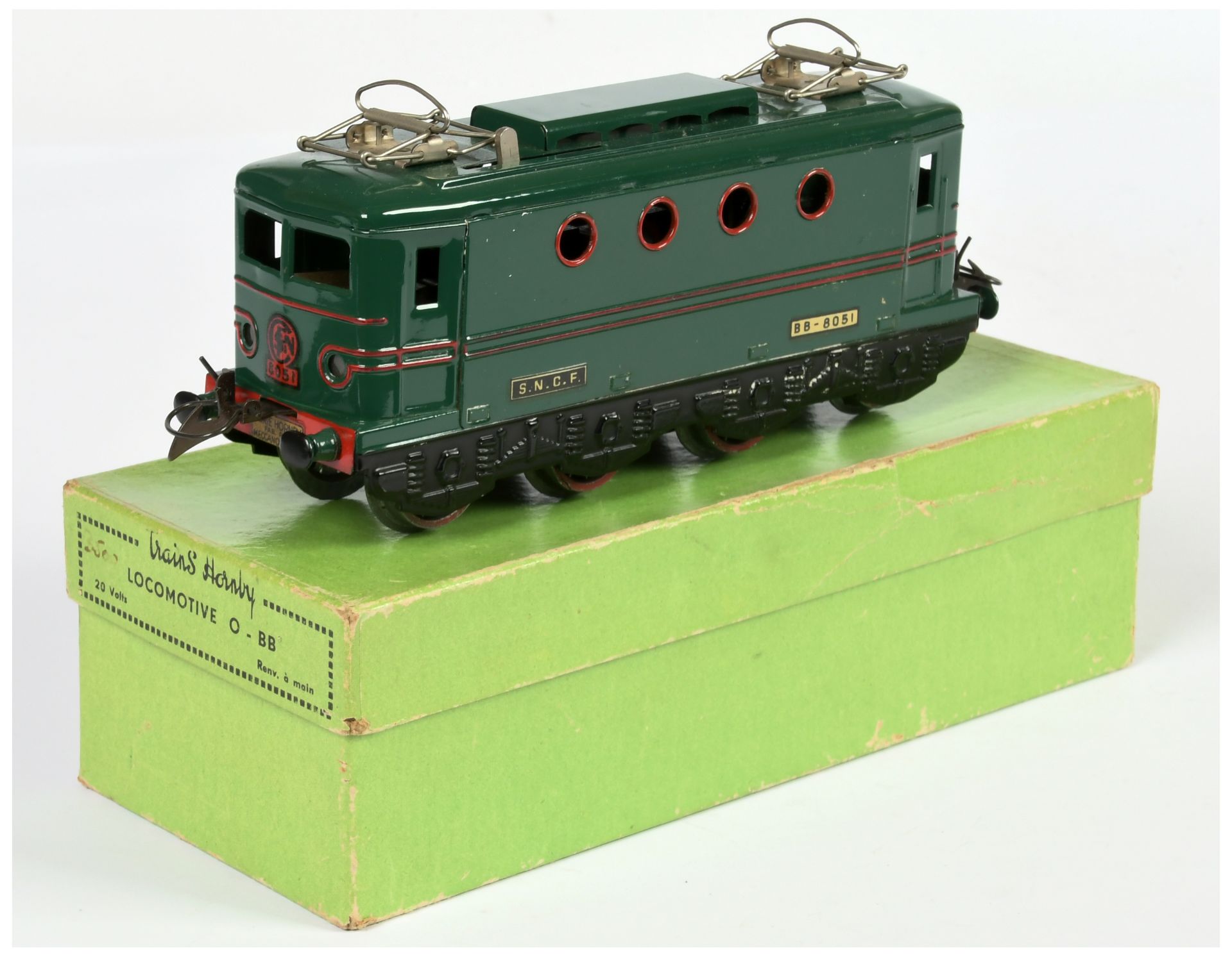 French Hornby O Gauge Overhead Electric Locomotive SNCF Green - Image 2 of 2