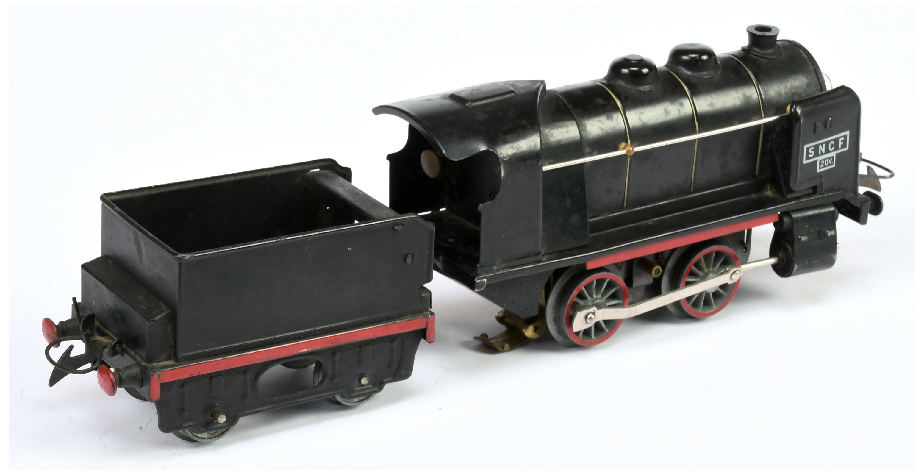 French Hornby O Gauge 0-E 0-4-0 Loco and Tender SNCF Black - Image 2 of 2