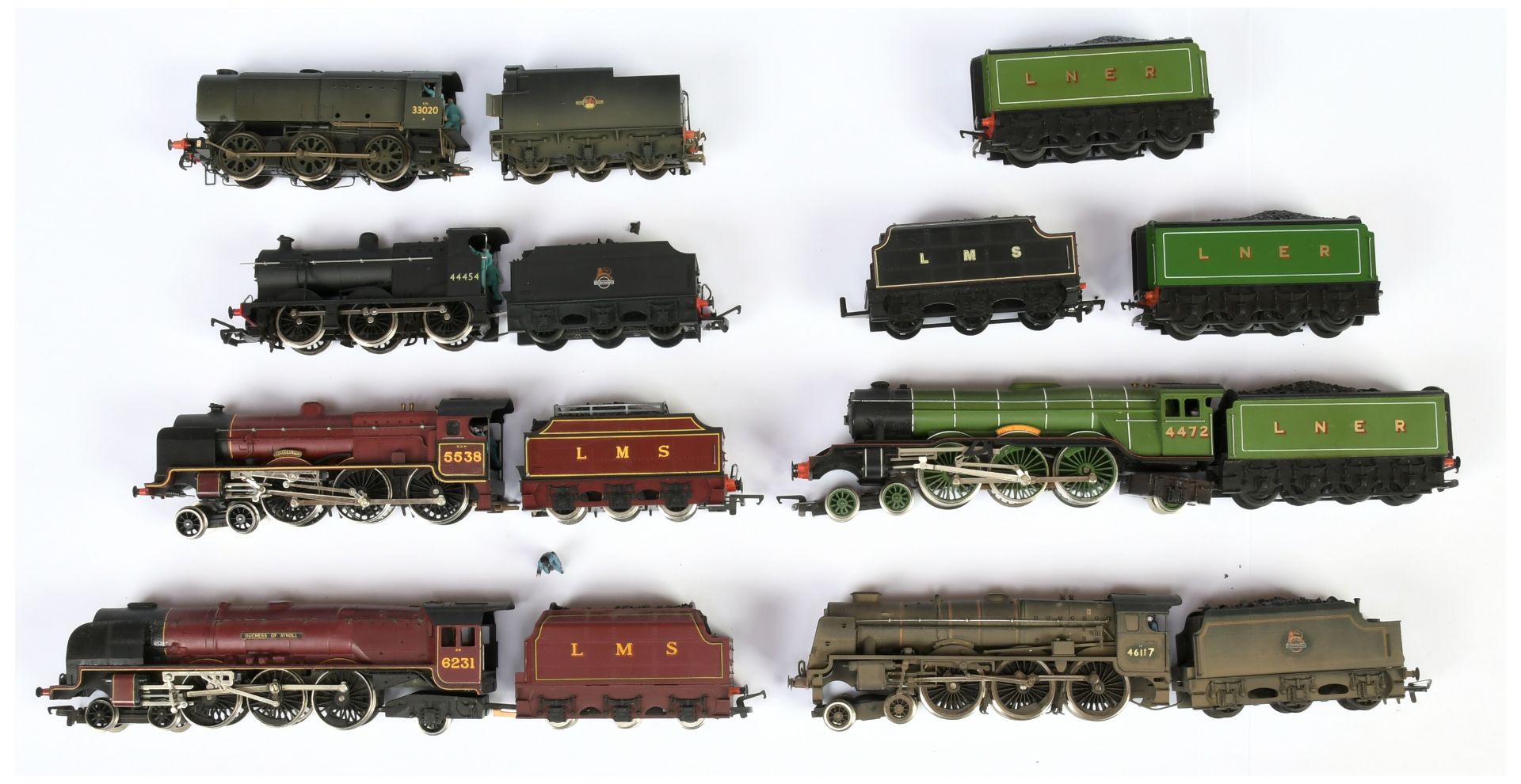 Hornby (China + GB) & Similar an unboxed group of Steam Locomotives to include 