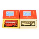 Triang Minic Motorways Double Deck Bus & Coach M1545 & M1544