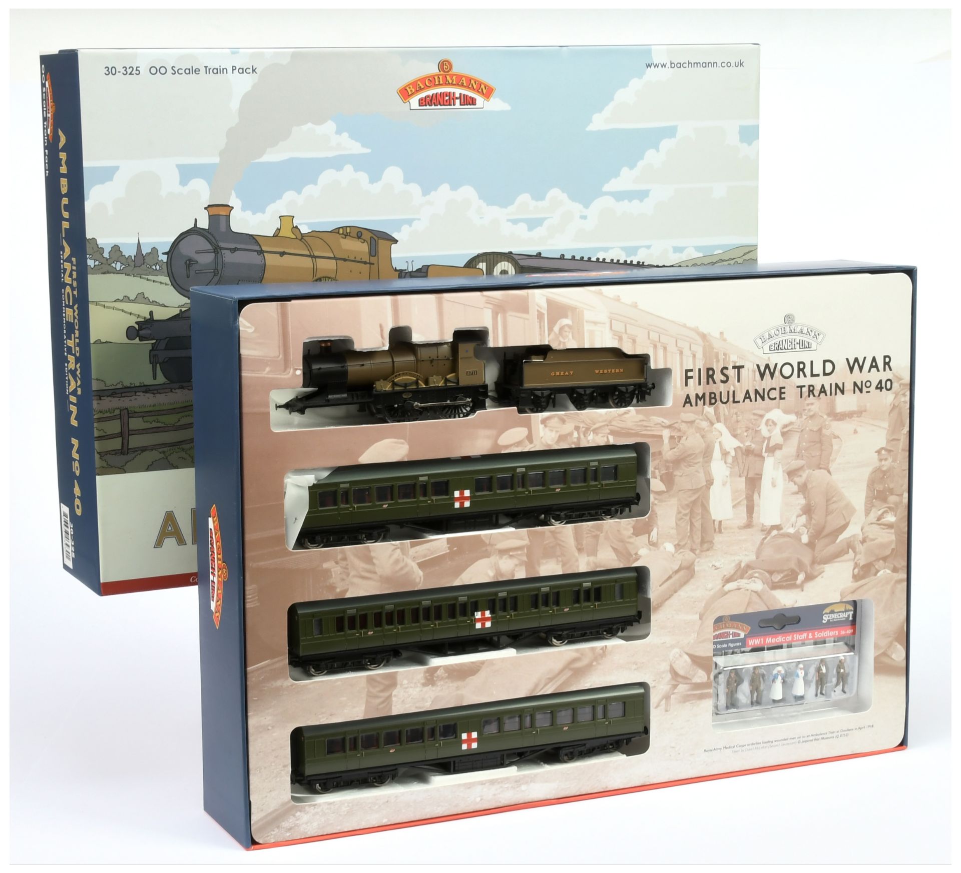 Bachmann OO Gauge 30-325 Limited Edition WW1 Ambulance Train No.40 pack