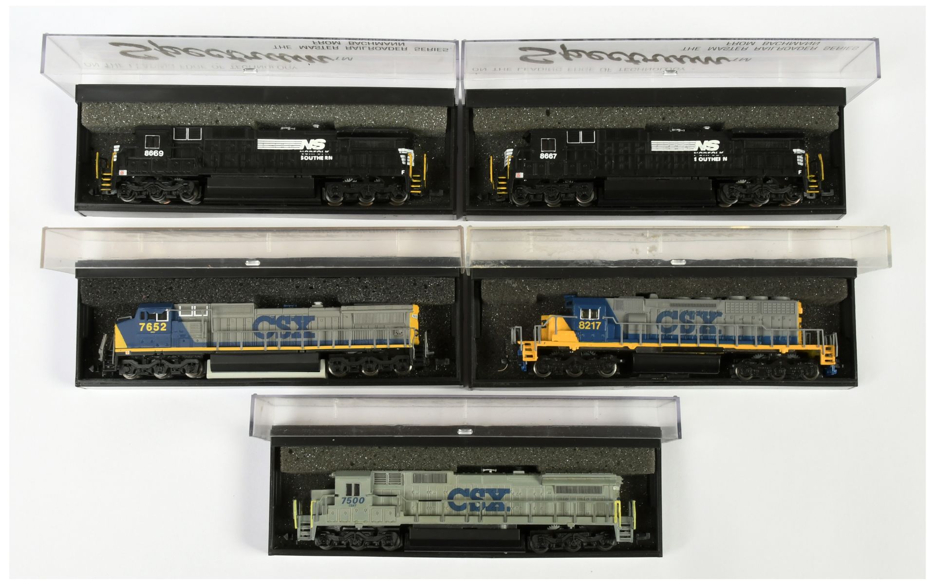 Bachmann Spectrum N Gauge a group of American Outline Diesel Locomotives comprising of 