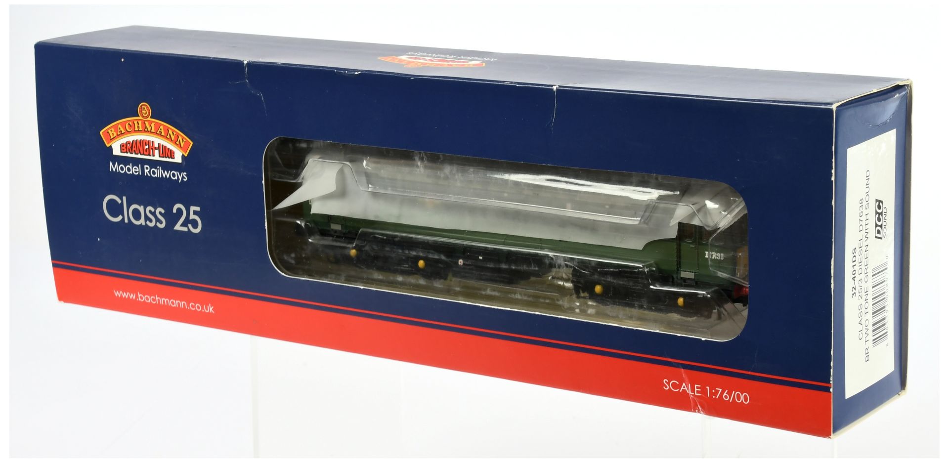 Bachmann 32-401DS BR Class 25 Diesel Locomotive "D7638" with DCC sound