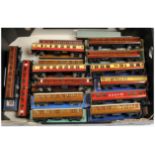 Hornby Dublo a boxed and unboxed group of 2&3-rail Coaches to include