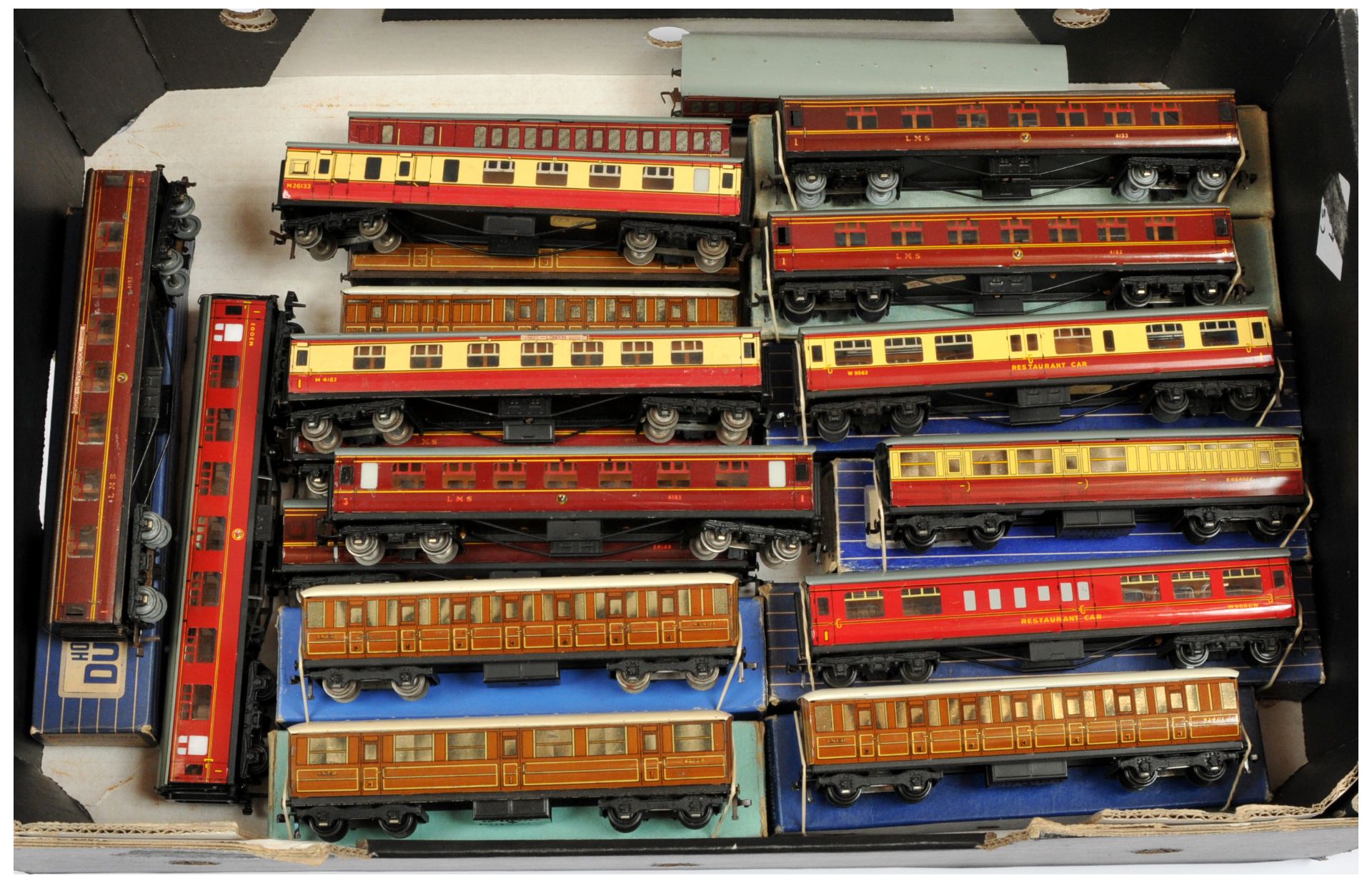 Hornby Dublo a boxed and unboxed group of 2&3-rail Coaches to include