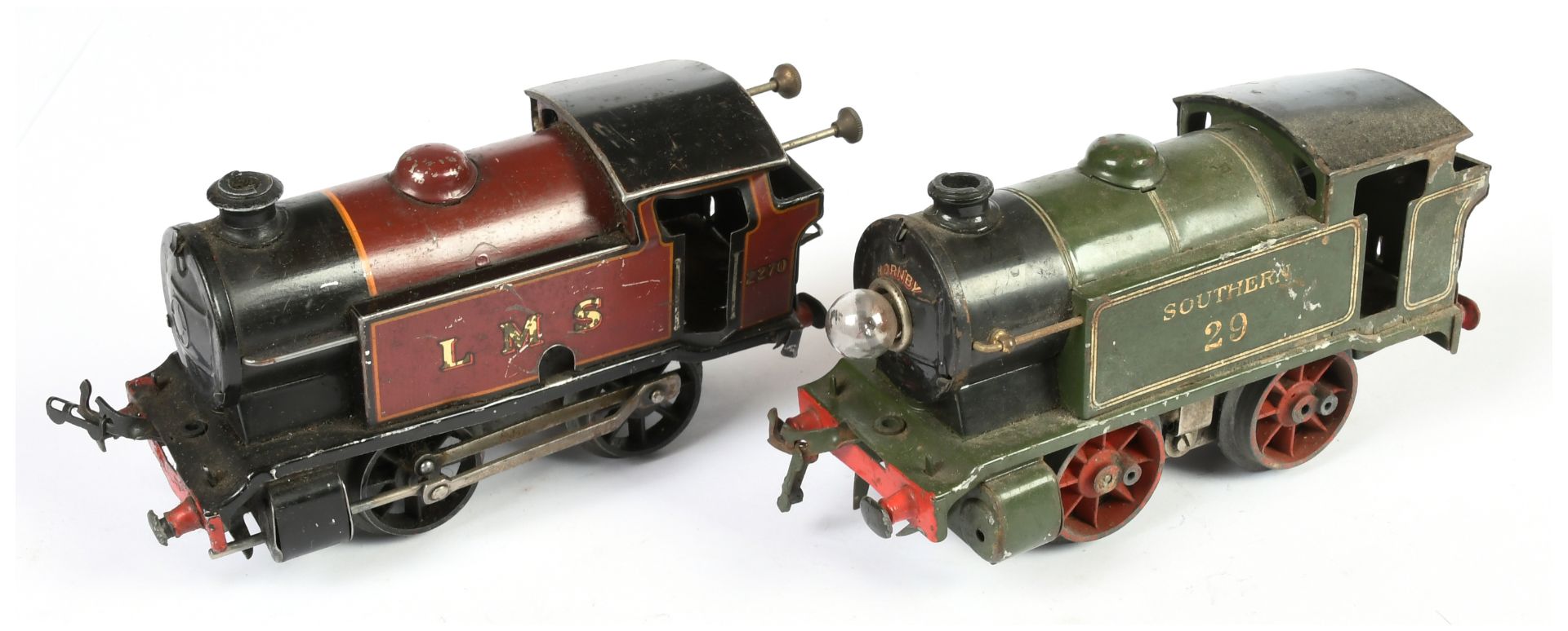 Hornby O gauge an unboxed pair of 0-4-0 Tank Locomotives comprising of 