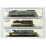 Kato N Gauge a group of American Outline Diesel Locomotives comprising of 