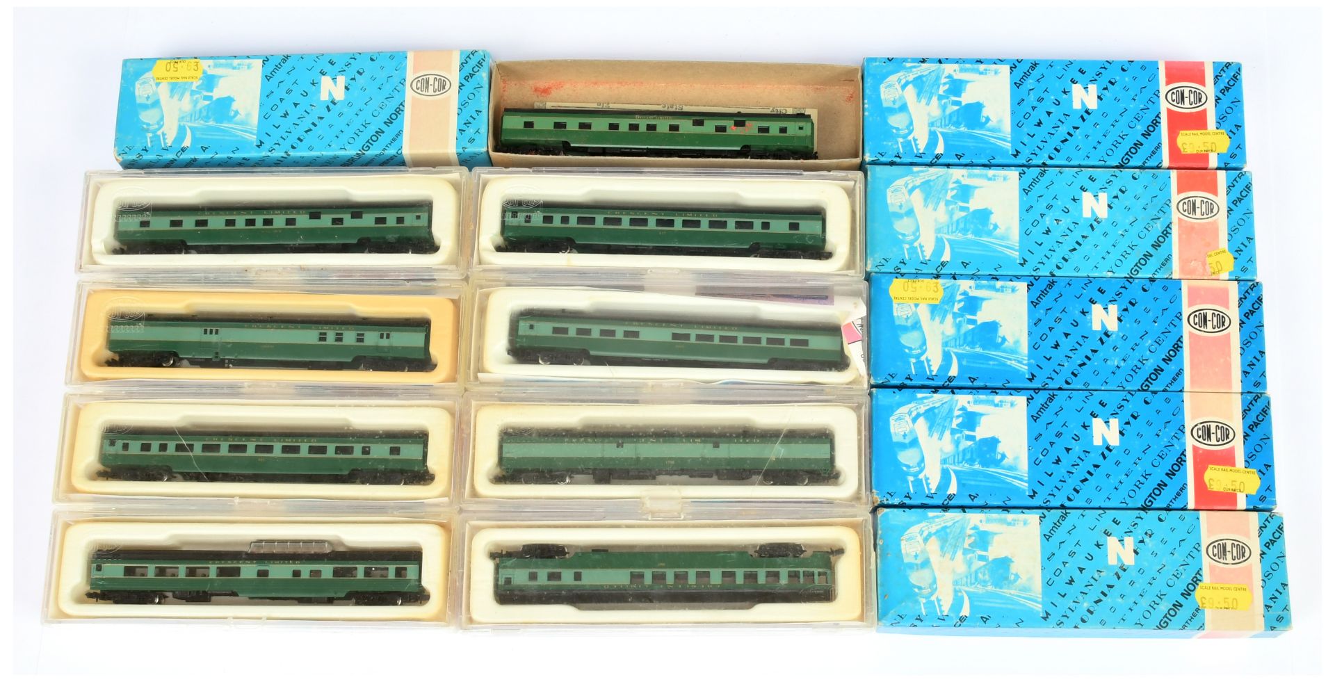 Con-Cor N Gauge a group of "Crescent Limited" Coaches to include
