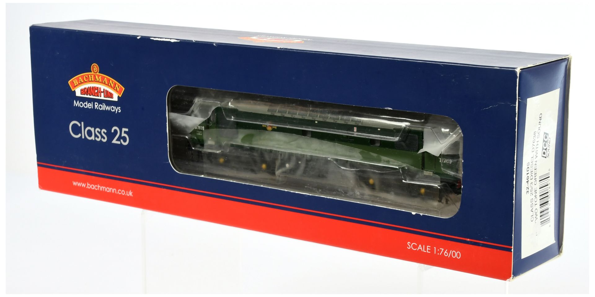 Bachmann 32-401DS BR Class 25 Diesel Locomotive RENUMBERED "D7639" WITHOUT DCC SOUND