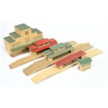 Hornby Dublo an unboxed group of Pre-War buildings to include