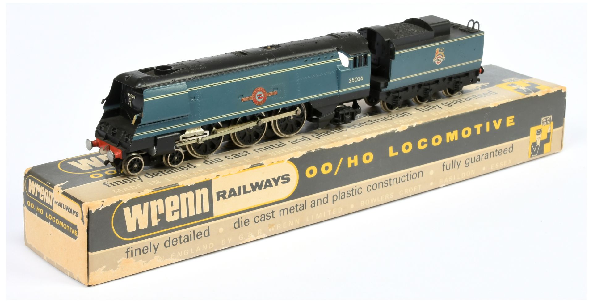 Wrenn W2267 4-6-2 BR lined Blue Streamlined Merchant Navy Class Loco No.35026 "Lamport & Holt Line"