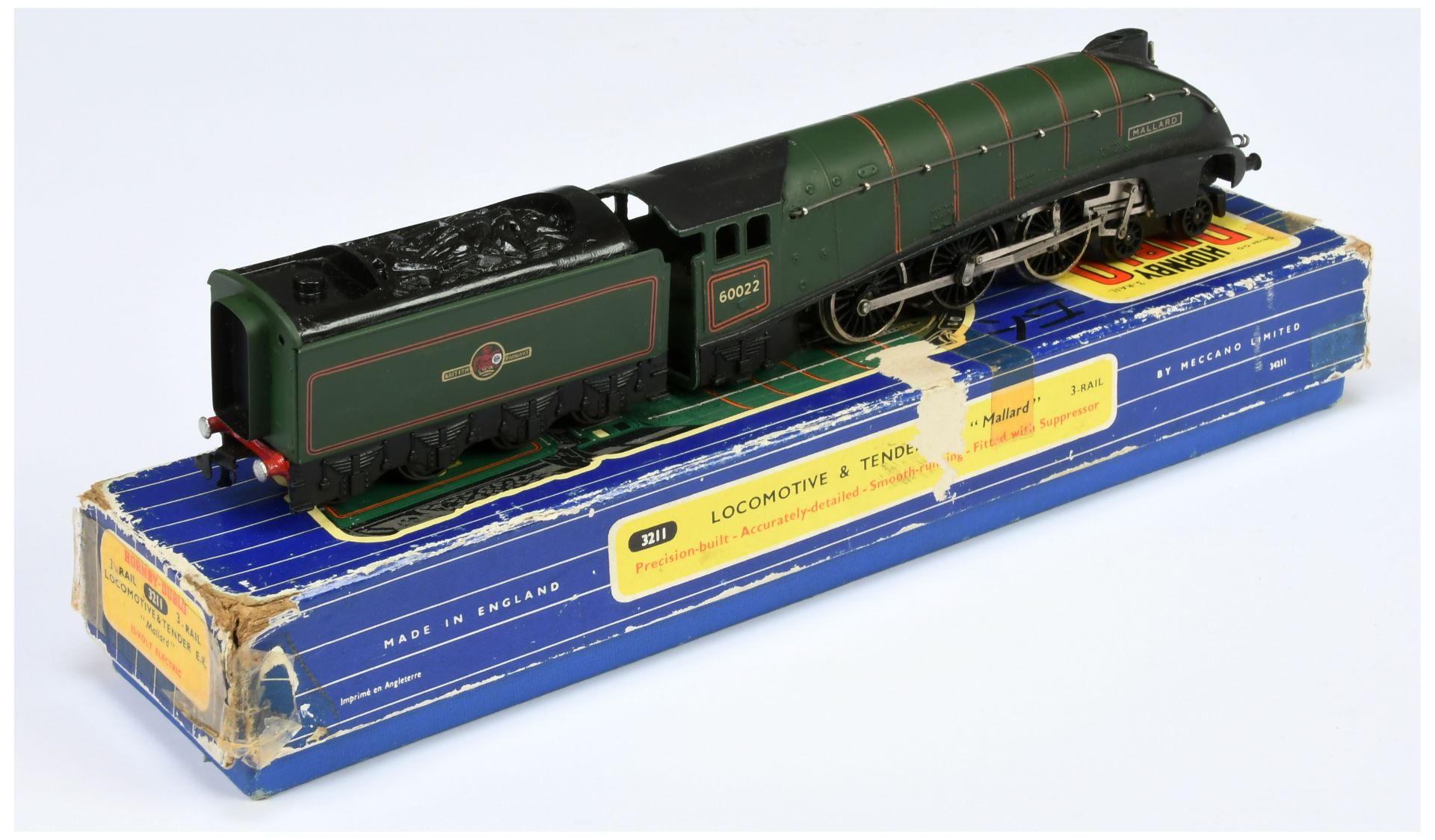 Hornby Dublo 3-rail 3211 4-6-2 BR green A4 Class Loco No.60022 "Mallard" fitted with nickel plate... - Image 2 of 2