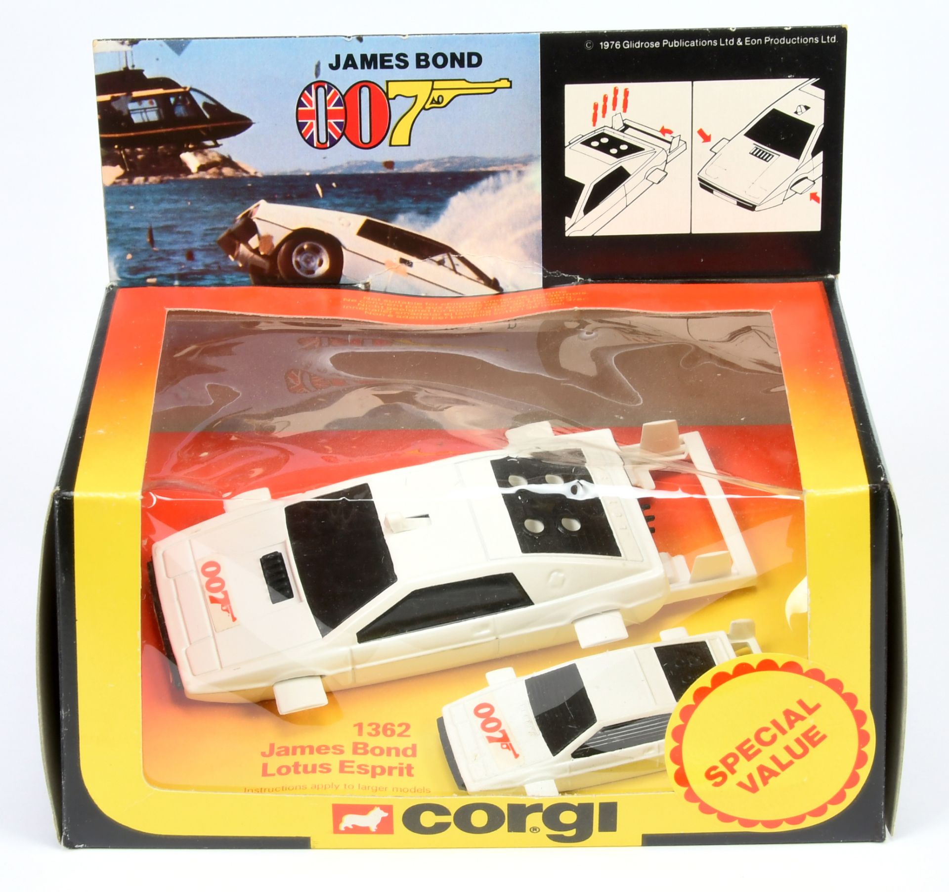 Corgi 1362 James Bond, Lotus Esprit (Little & Large) 2-piece set 