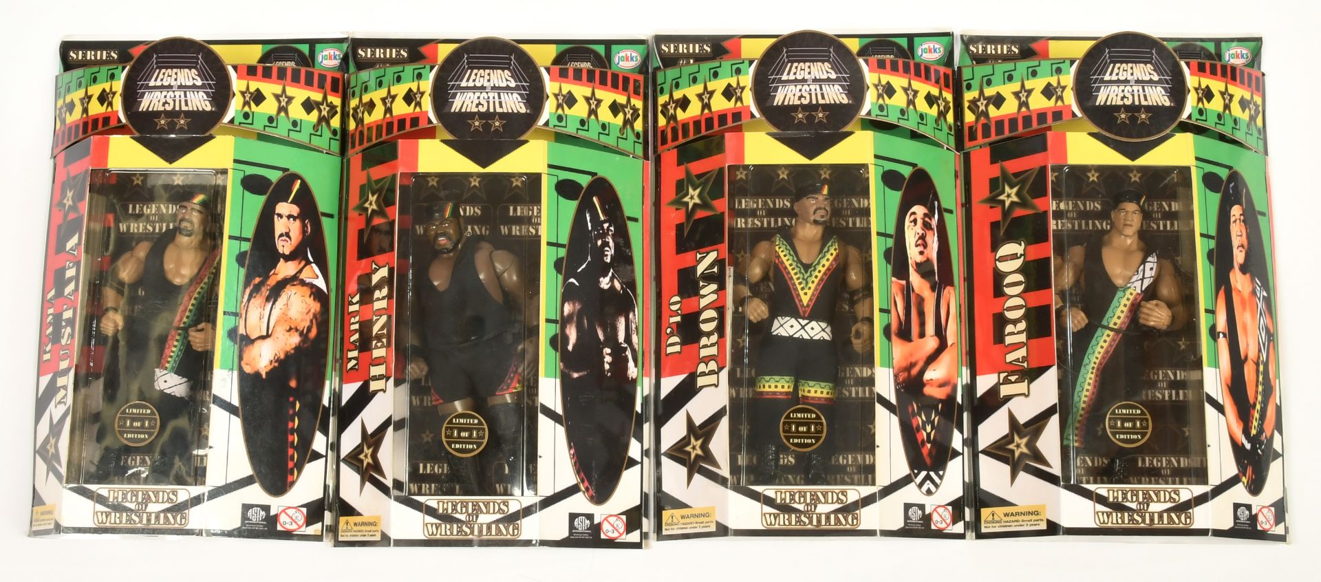 Jakks Pacific (could be Mock-ups, custom or possible bootlegs) WWE Legends of Wrestling The Natio...
