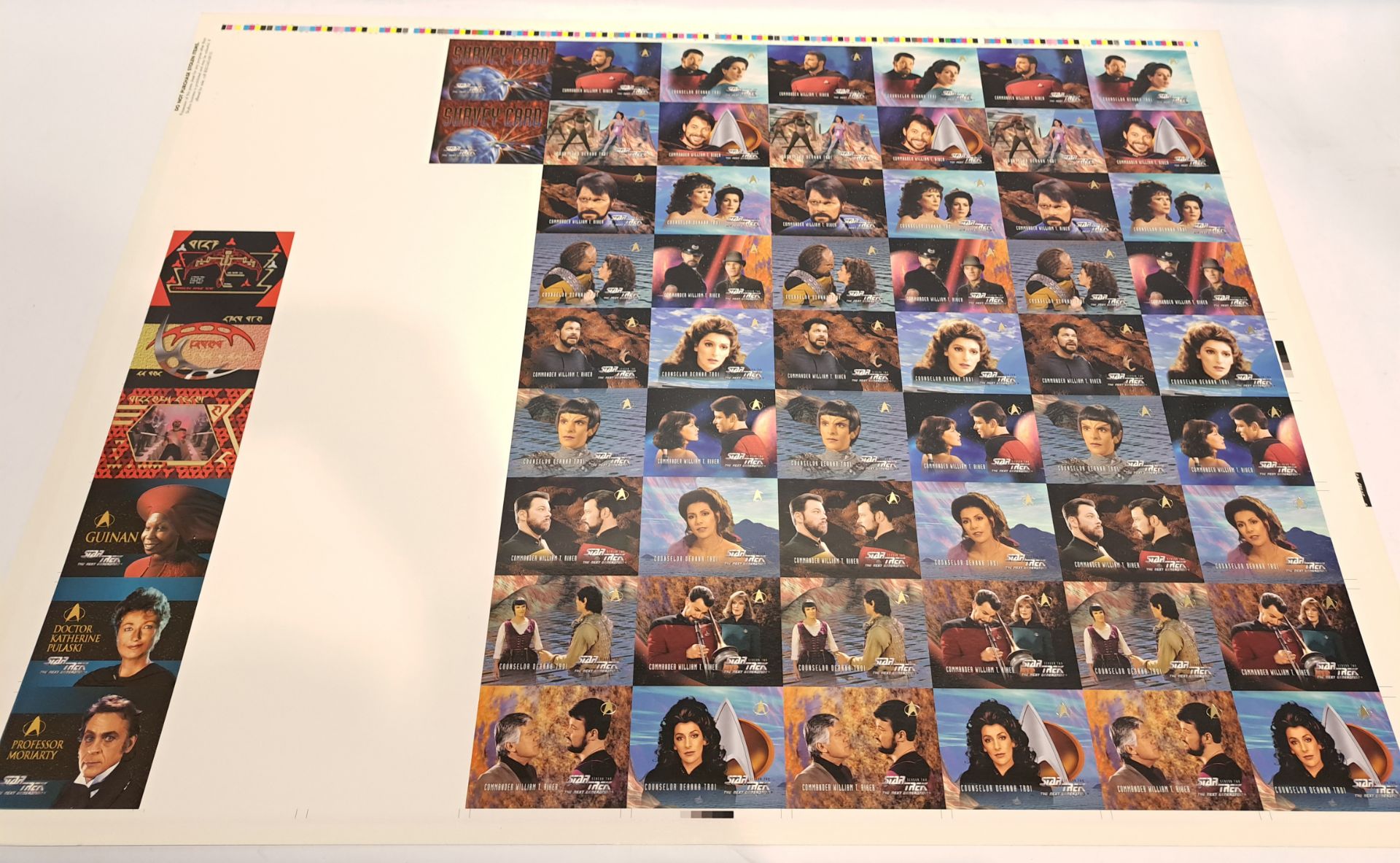 Star Trek The Next Generation Trading Card Proof Sheets - Image 5 of 6