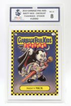 Topps Garbage pail Kids Nasty Nick Checklist Flashback-Sticker MGC Graded 8.