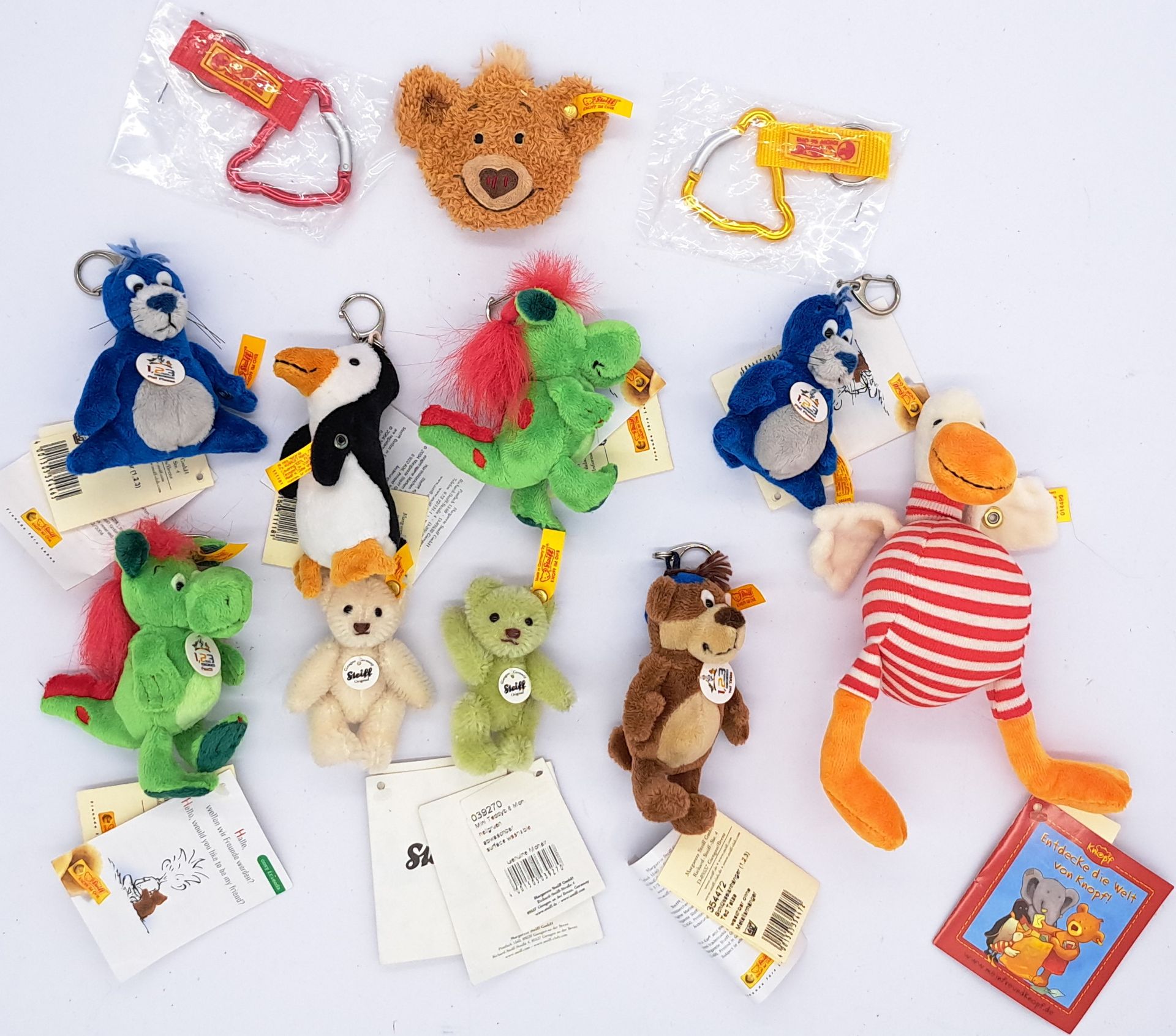 Steiff collection of keyrings and miniatures x twelve