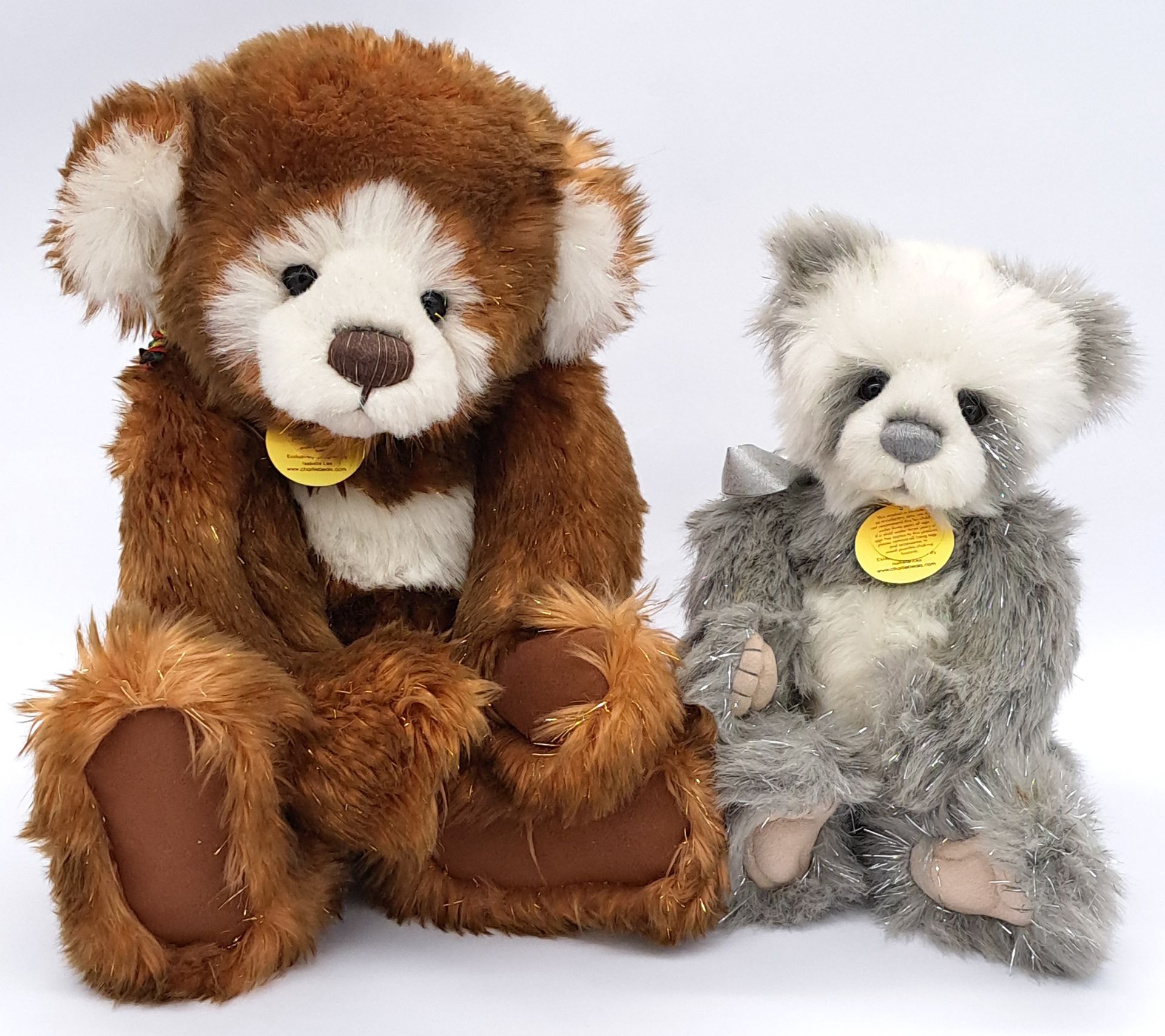 Charlie Bears pair: Pudding and Tinsel