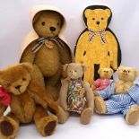 Assortment of artist teddy bears