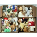 Large quantity of plush teddy bears including Gund, Russ, TY and others 