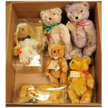 Hermann Teddy Original x six mohair teddy bears