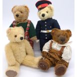 Little Folk group of four teddy bears