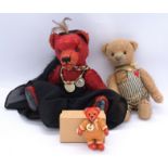 Teddy Bears of Witney trio: Adeline, 2020 Bear and miniature Alfonzo