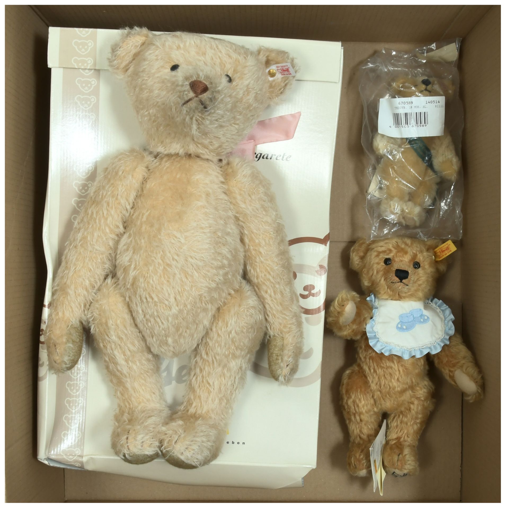 Steiff trio of teddy bears