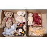Dean's Rag Book assortment of teddy bears, including Centenary bears